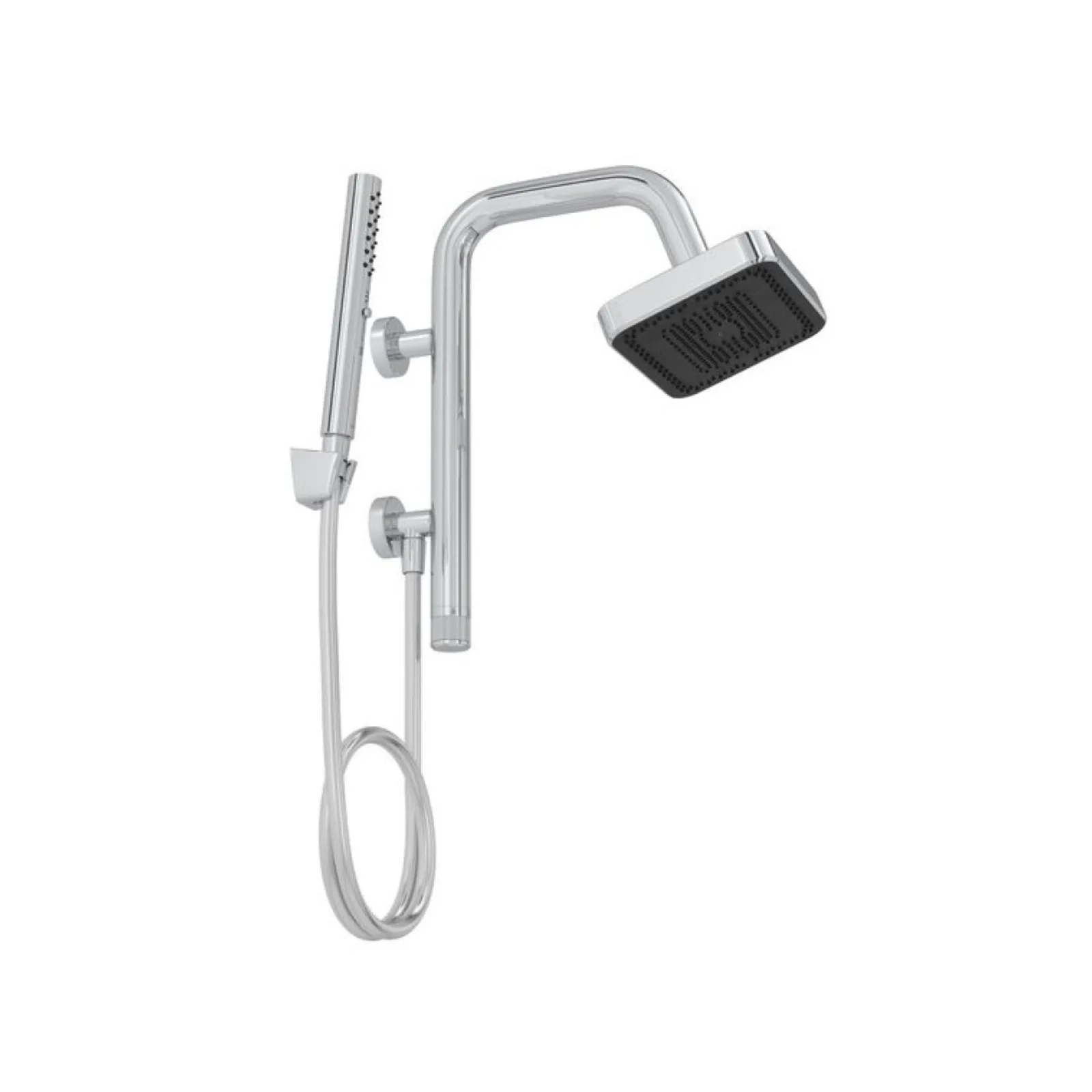 Chuveiro Retangular Com Desviador Cromado 20x16cm Deca Select Eco