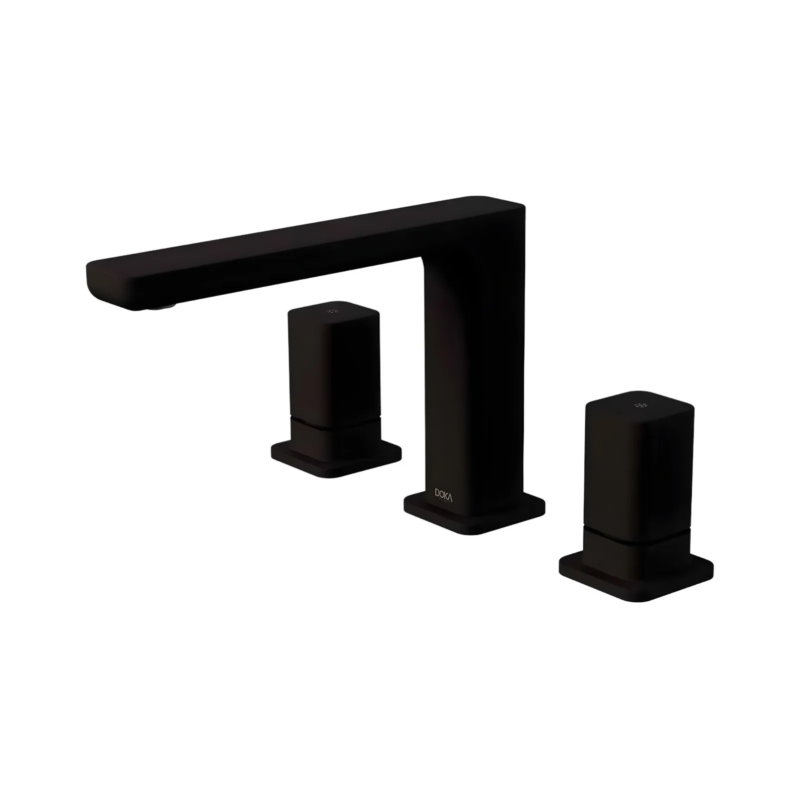Conjunto Misturador Quente e Frio para Lavatório Matt Black Doka Rivvo