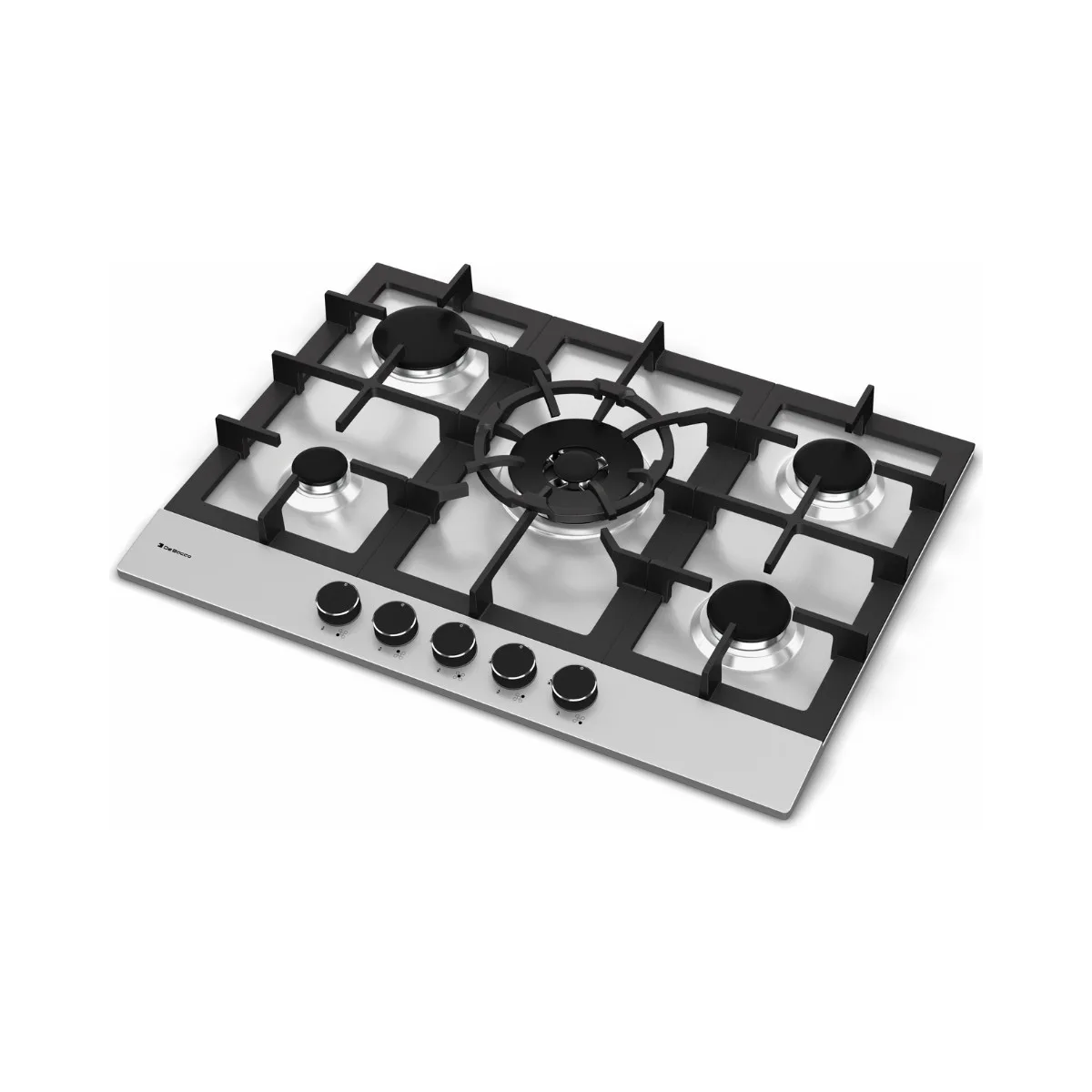 Cooktop 70cm a Gás Bivolt com 5 Queimadores DeBacco Zurique Inox