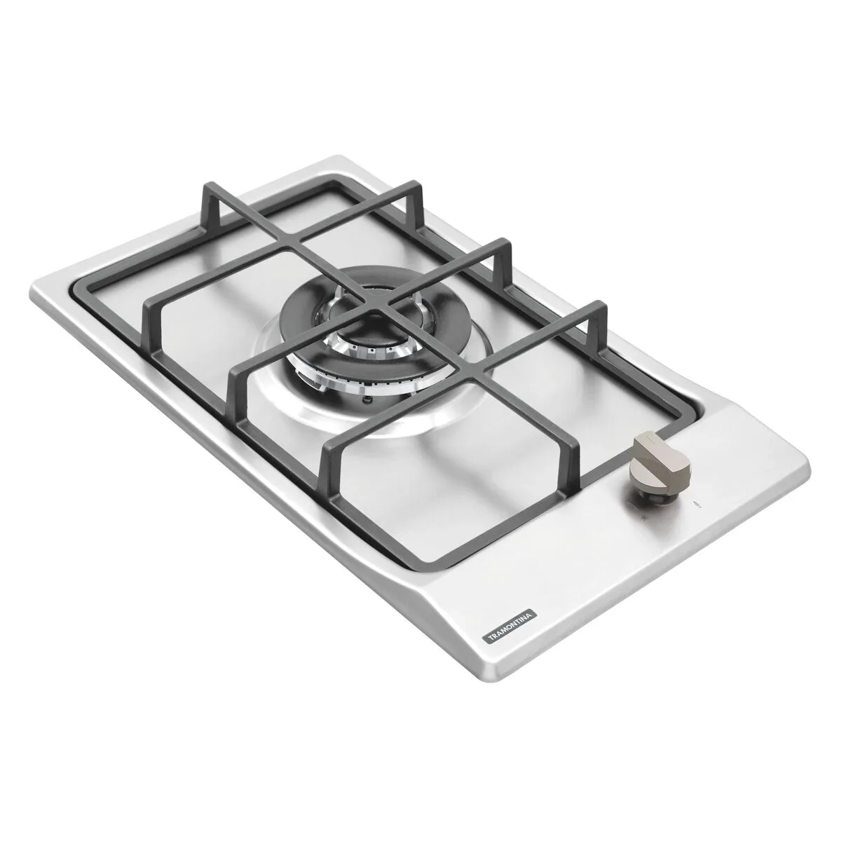 Cooktop a Gás Tramontina Dominó em Aço Inox e Trempes em Ferro Fundido com Acendimento Superautomático 1 Queimador