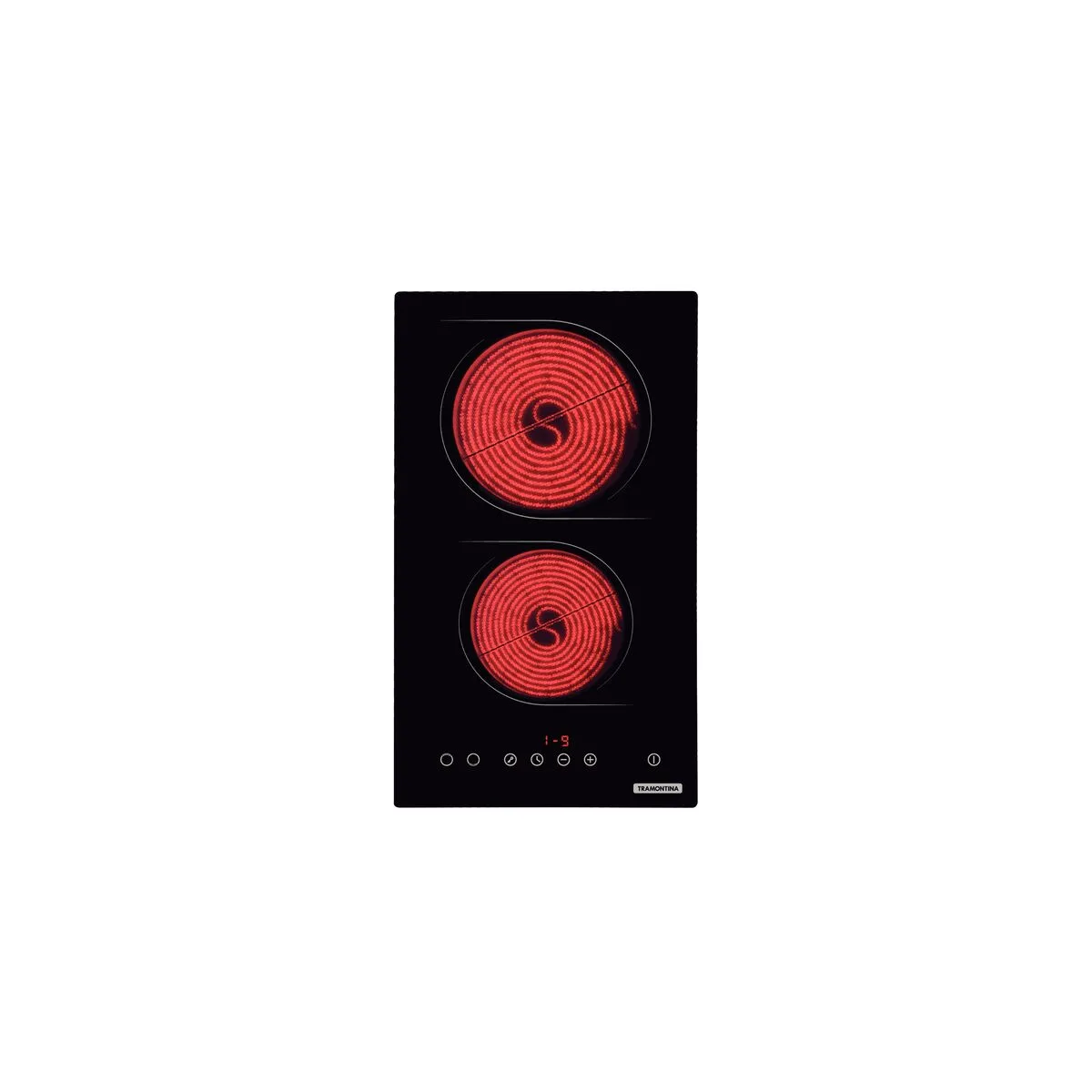 Cooktop Elétric Vitrocerâmico com 2 Áreas de Aquecimento e Comando Touch Tramontina New Dominó
