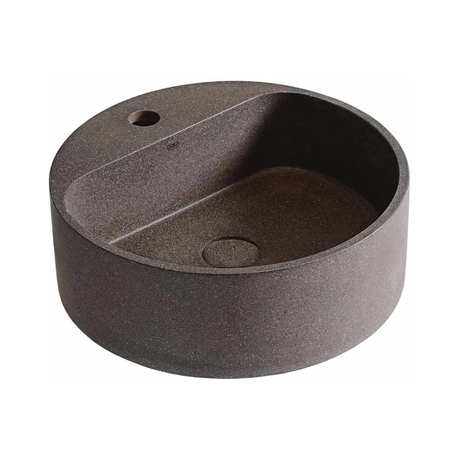 Cuba de Apoio com Mesa Redonda 40cm para Banheiro Dark Red Doka GeoStone