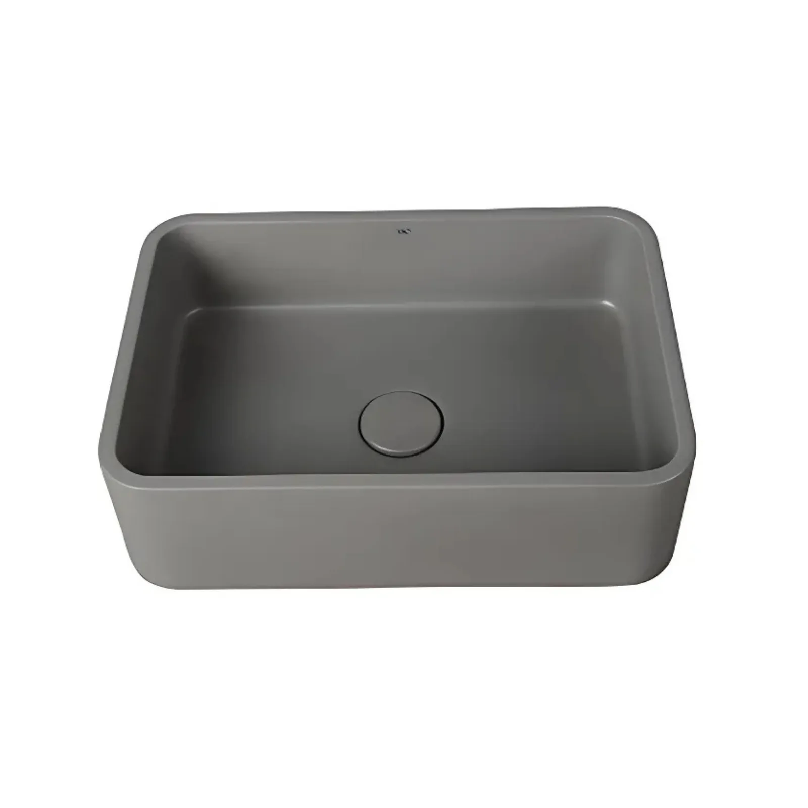 Cuba de Apoio Retangular Pequena Moss Grey Terrazzo Doka GeoStone
