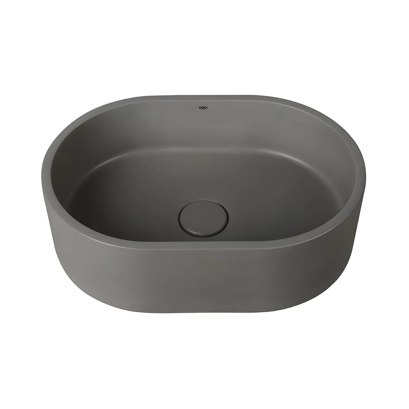 Cuba de Apoio Oval Pequena Cinza Doka GeoStone