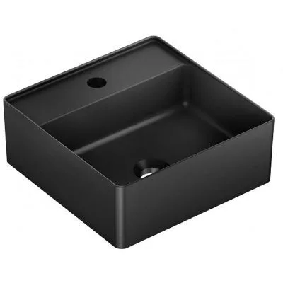 Cuba de Apoio para banheiro Quadrada 35x35 com mesa Noir Incepa Platinum P4