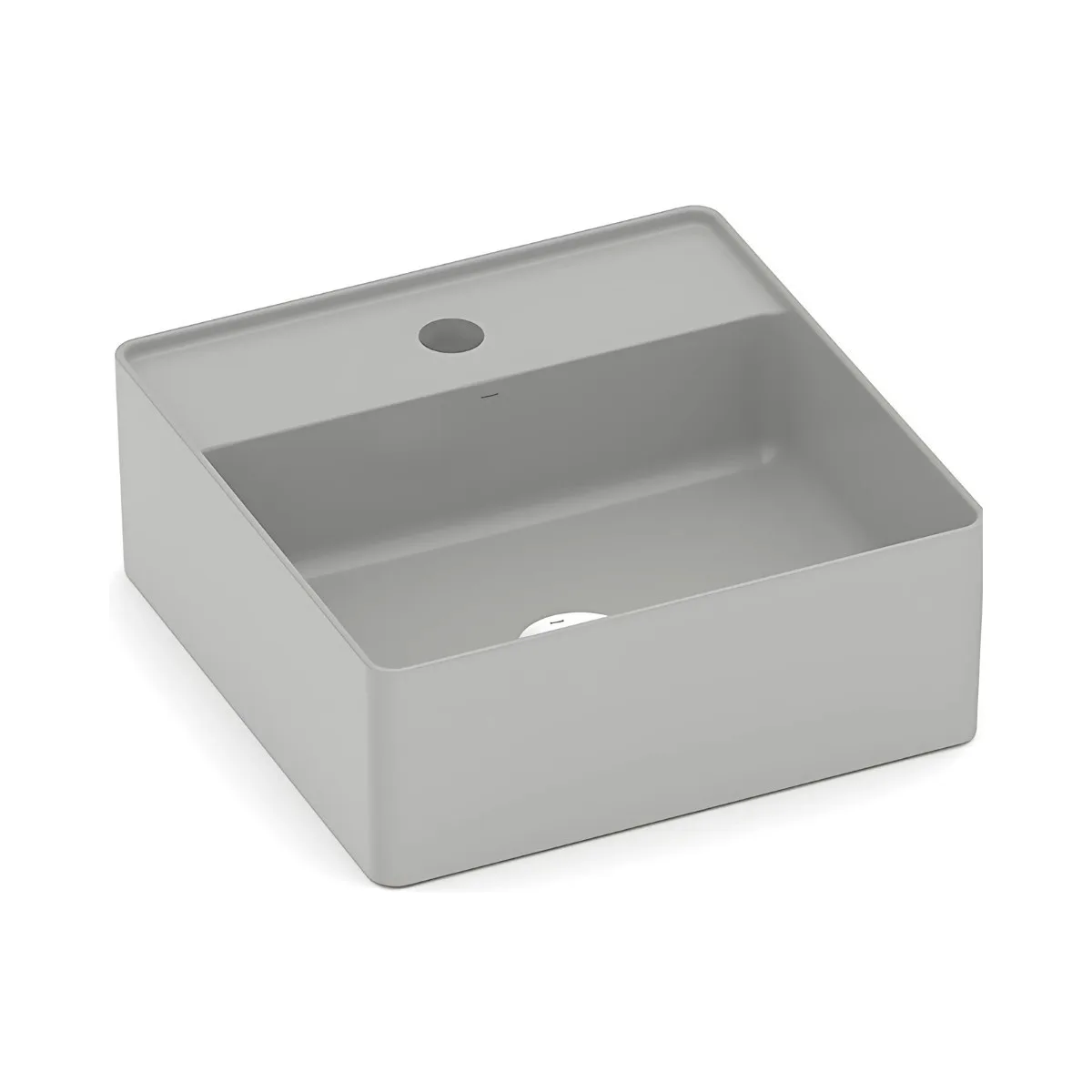 Cuba de Apoio para banheiro Quadrada 35x35cm com Mesa Stone Incepa Platinum P4