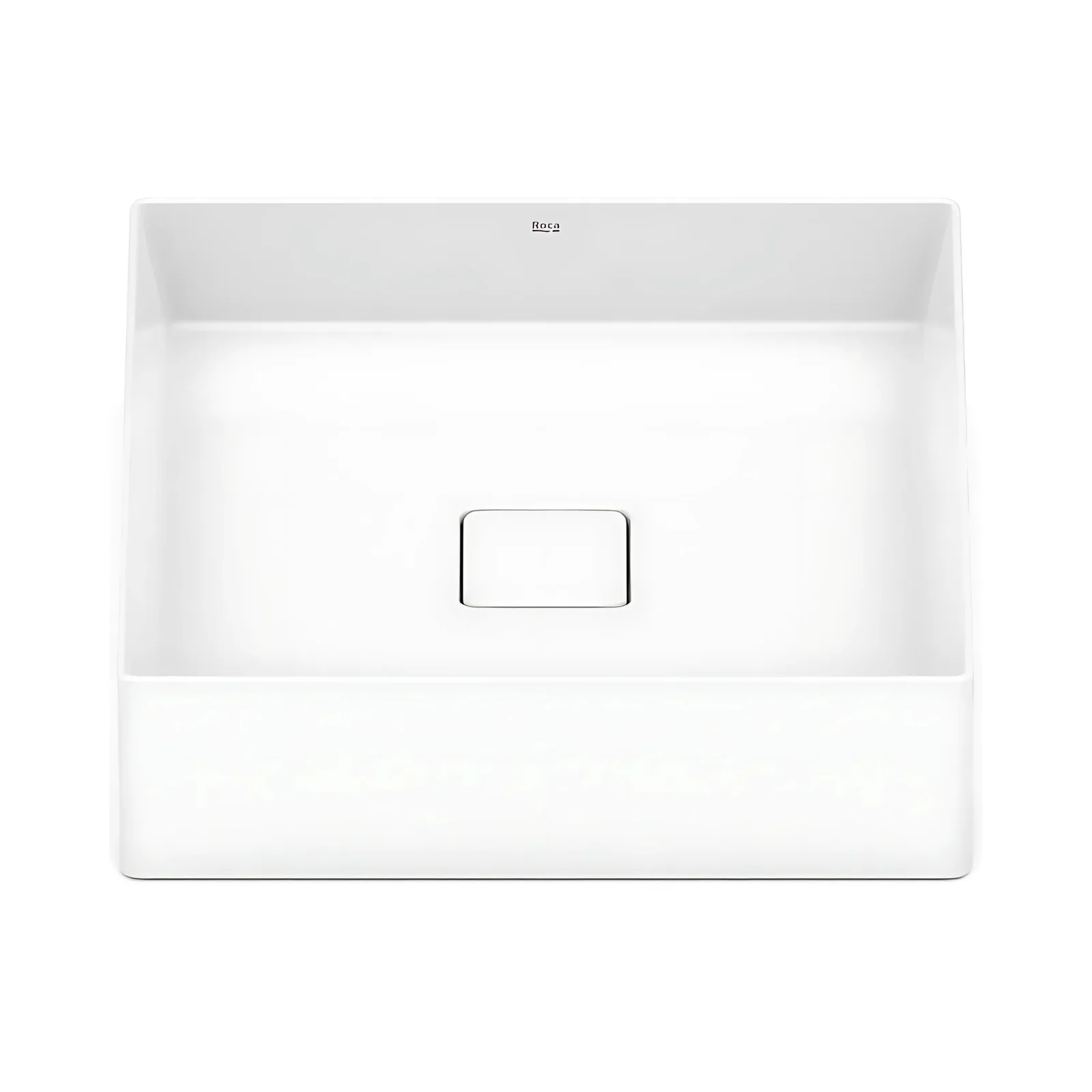 Cuba de Apoio para Banheiro Quadrada 40x40cm Branca Brilho Roca Terra T5