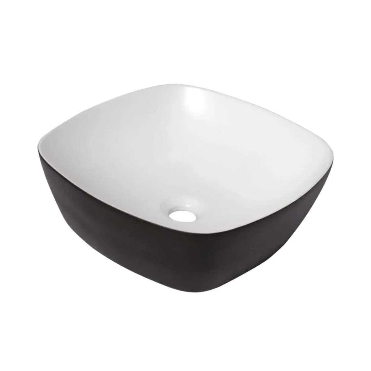 Cuba de Apoio Quadrada 40,5x40,5cm para Banheiro Black White Lexxa Bagno