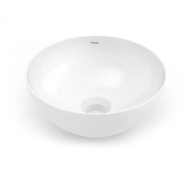 Cuba de Apoio para banheiro Redonda 30cm Branca Incepa Loft R0