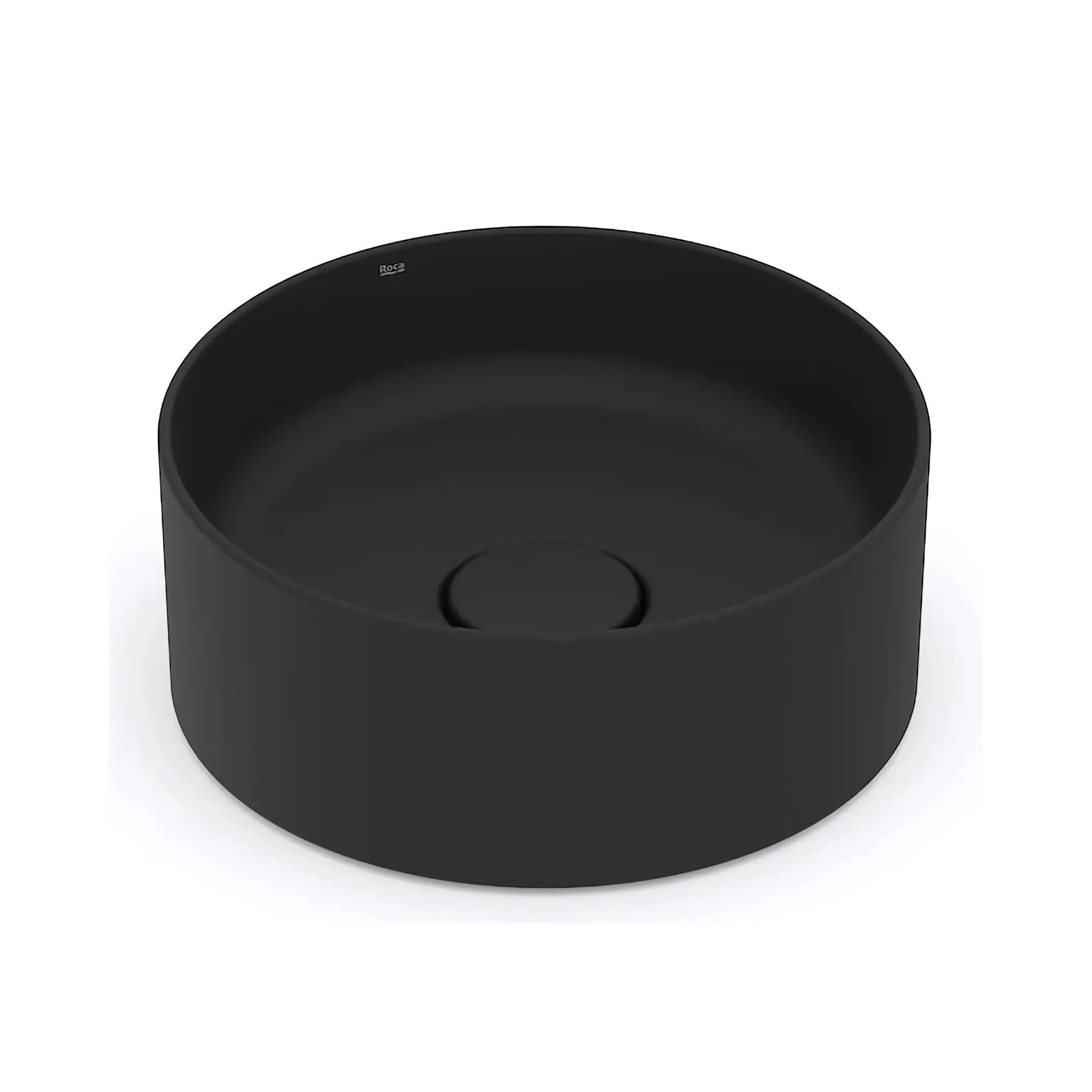 Cuba de Apoio Redonda 30cm para Banheiro Matte Black Roca Terra