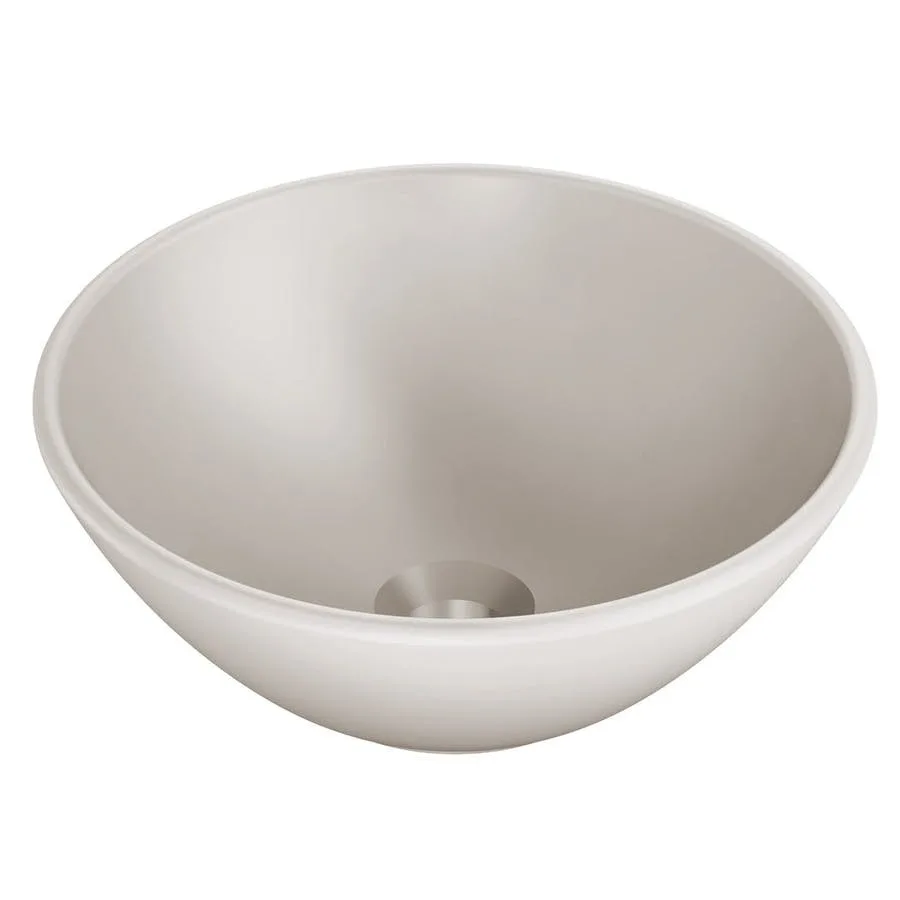 Cuba de Apoio para banheiro Redonda 35cm Champagne Incepa Loft R1
