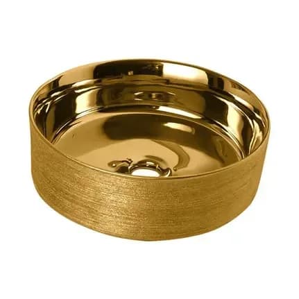 Cuba de Apoio Redonda 36cm para Banheiro Gold Lexxa Bagno