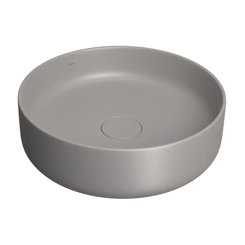 Cuba de Apoio Redonda 40cm para Banheiro Soft Antracite Deca Slim