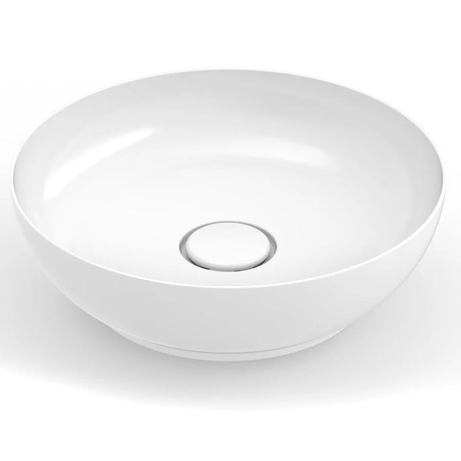 Cuba de Apoio para banheiro Redonda 42cm Branca Incepa Platinum P3