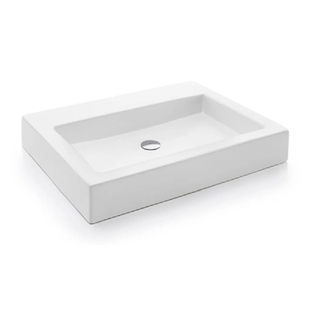Cuba de Apoio para banheiro Retangular 61x46 com mesa White Docol RT1