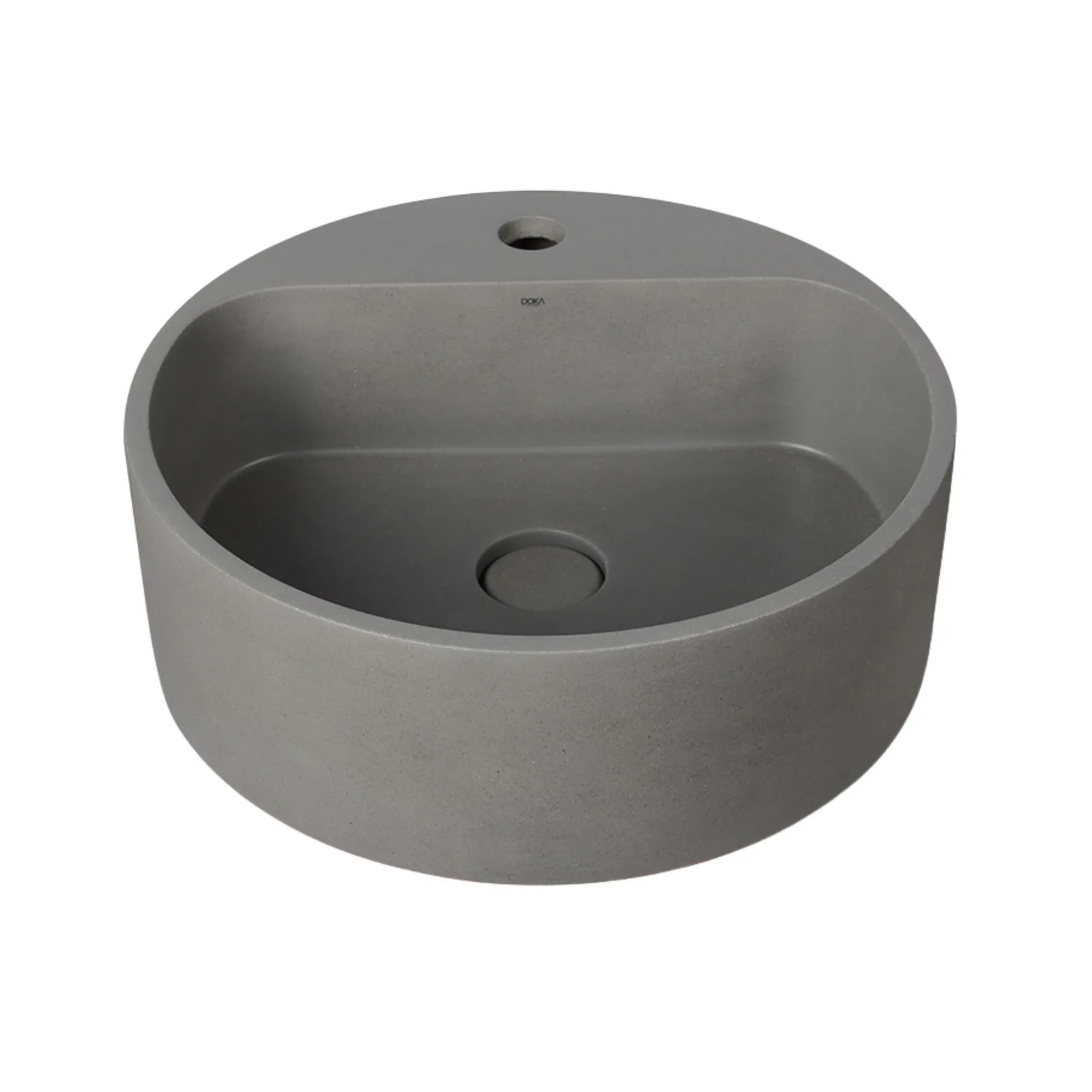 Cuba de Apoio Redonda com Bancada Moss Grey Terrazzo Doka GeoStone