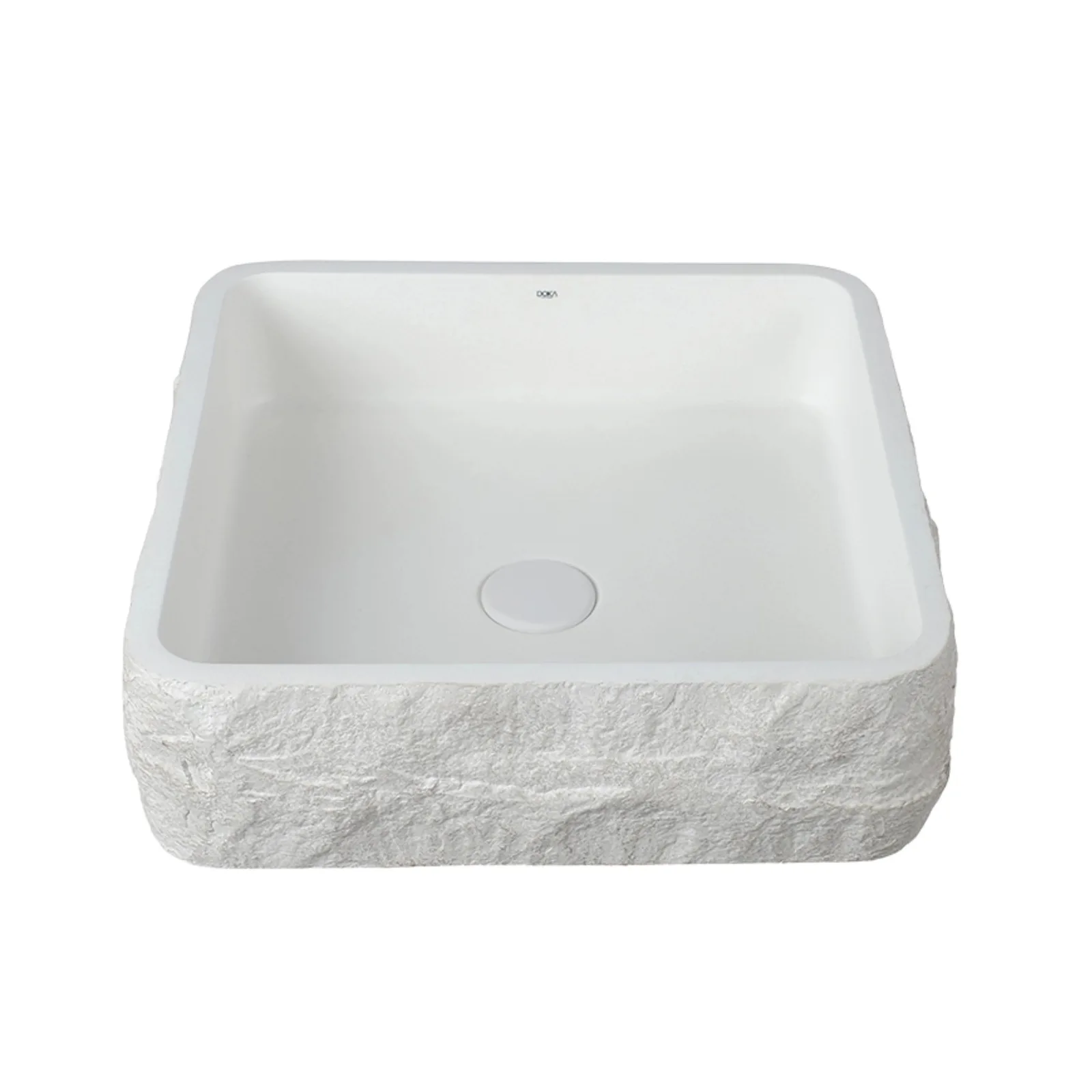 Cuba de Apoio White Terrazzo Doka Rock GeoStone