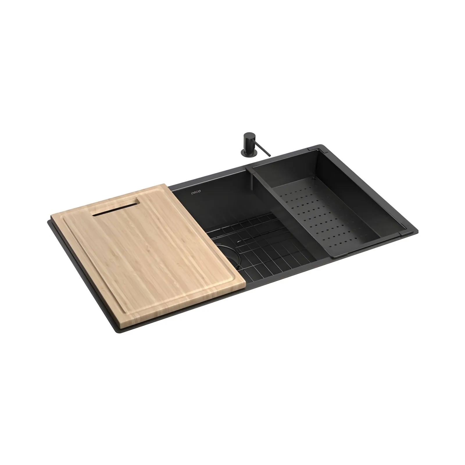 Cuba de Cozinha Retangular Black Matte 75x40cm Deca Suprema