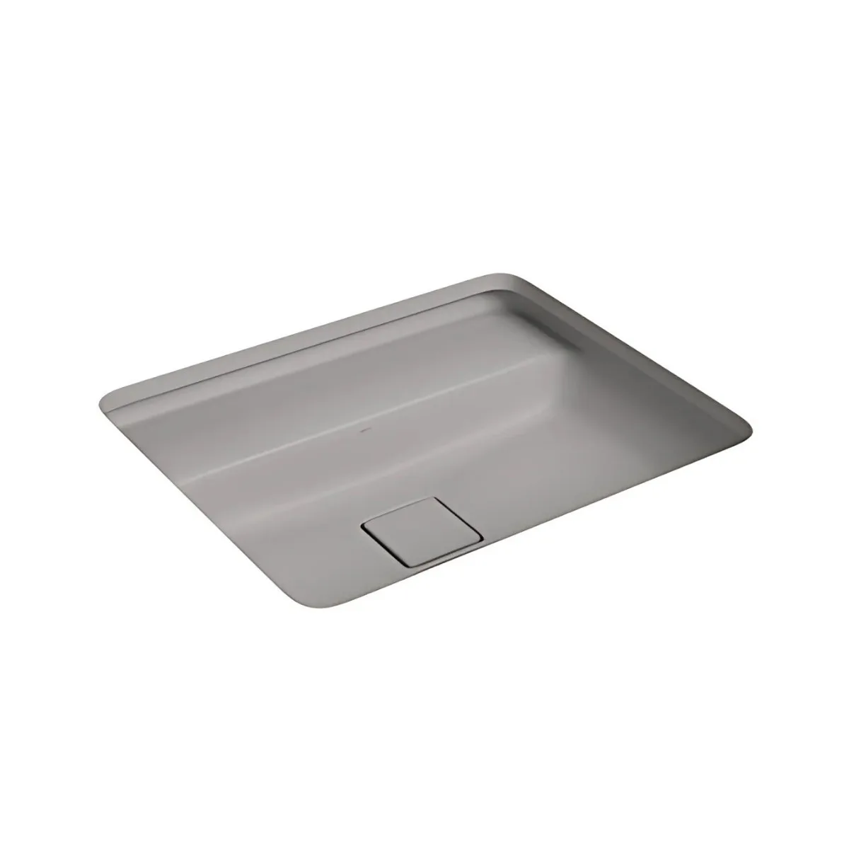 Cuba de Embutir para Banheiro Retangular com mesa 50cm Cinza Deca L.33050