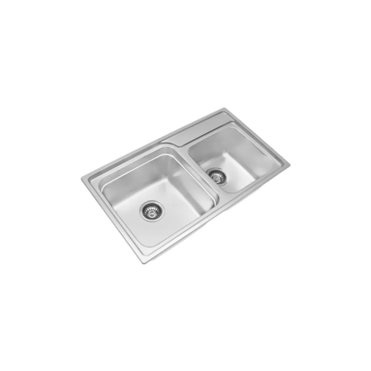Cuba de Embutir Undermount Dupla Retangular 230x205mm com Acessórios DeBacco 228 Inox