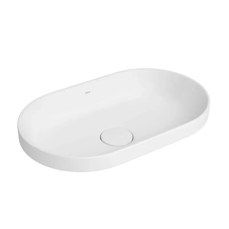 Cuba de Sobrepor para Banheiro Oval 50cm Branca Deca L.24050