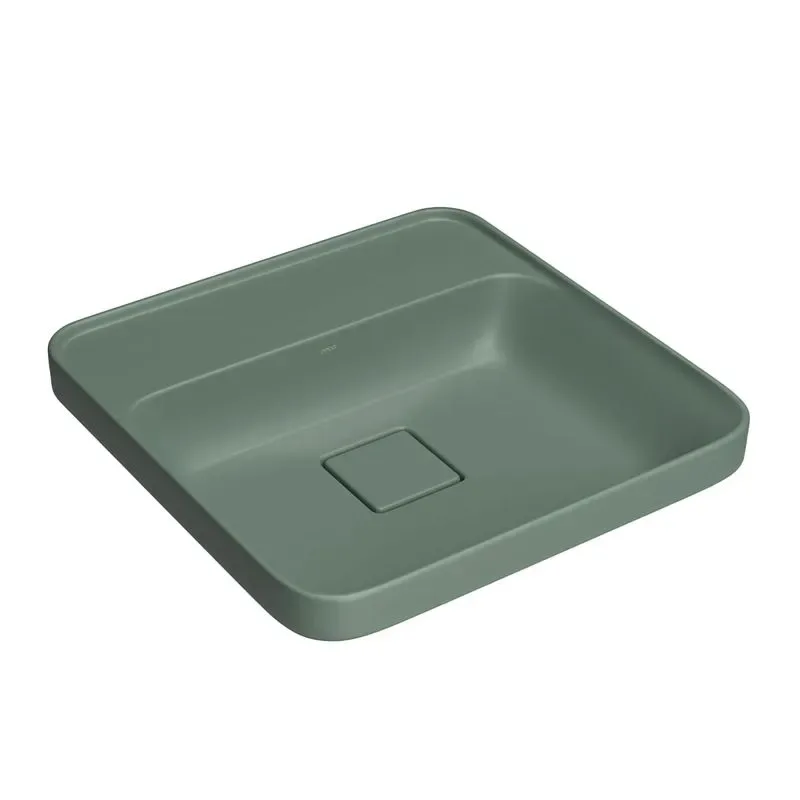 Cuba de Sobrepor com Mesa Quadrada 40x40cm para Banheiro Sálvia Deca