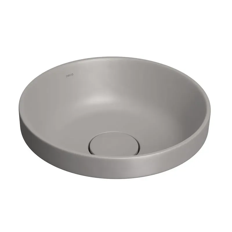 Cuba de Sobrepor para Banheiro Redonda 30cm Cinza Deca L.22030