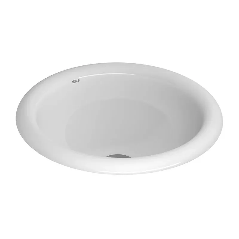 Cuba de Sobrepor Redonda 31cm para Banheiro Branca Deca