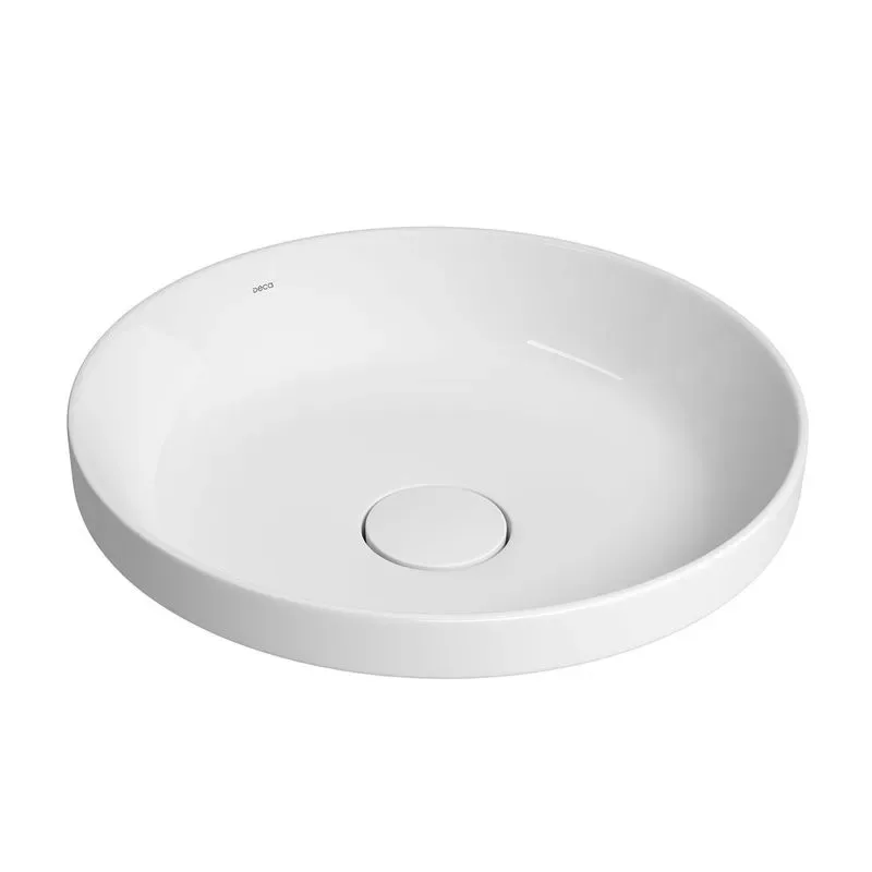 Cuba de Sobrepor Redonda 40cm para Banheiro Branca Deca
