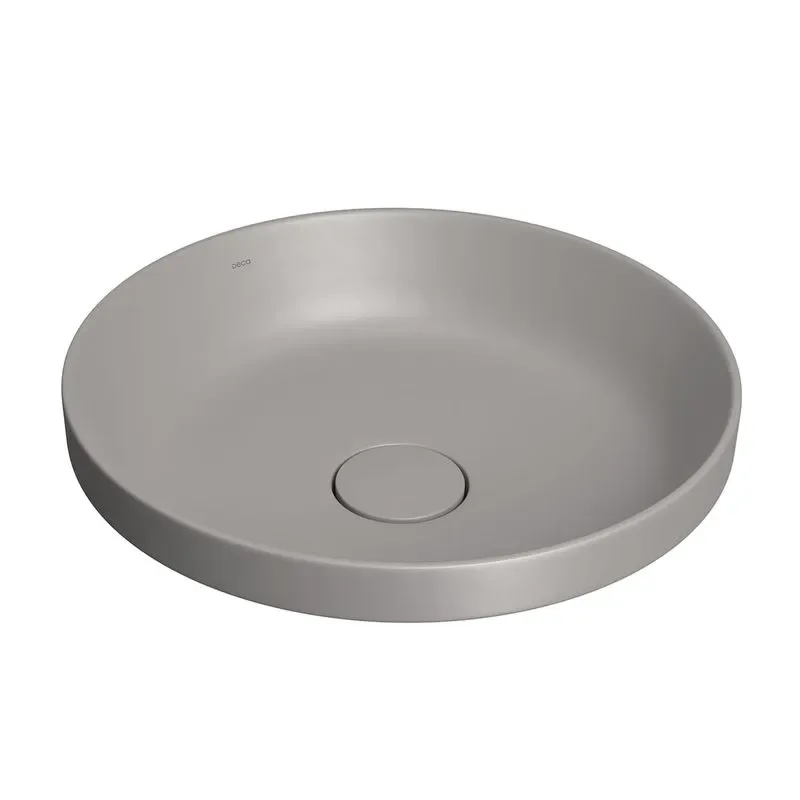 Cuba de Sobrepor Redonda 40cm para Banheiro Soft Antracite Deca