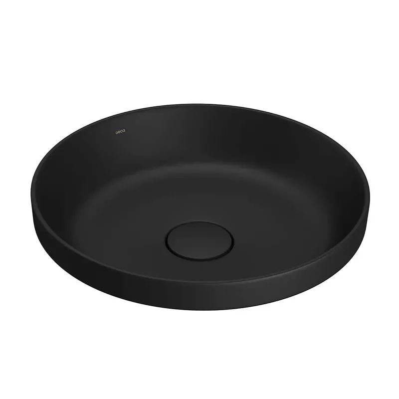 Cuba de Sobrepor Redonda 40cm para Banheiro Ébano Fosco Deca