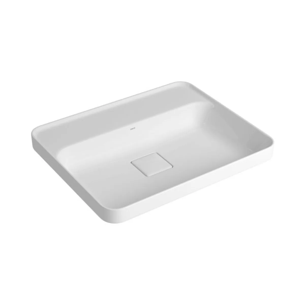 Cuba de Sobrepor para banheiro Retangular 50x30cm com Mesa Branca Deca Slim