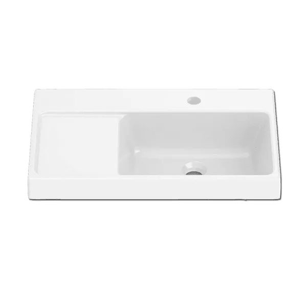Cuba de Sobrepor para banheiro Retangular 60x38 L60 Branca Roca Optica