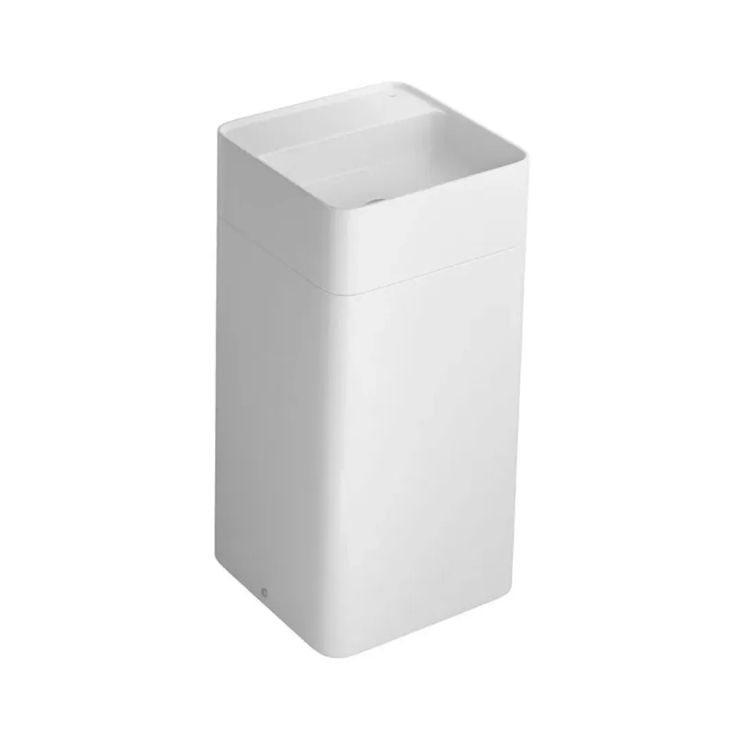 Cuba de Piso Quadrada 41x41cm com Mesa para Banheiro Branca Deca