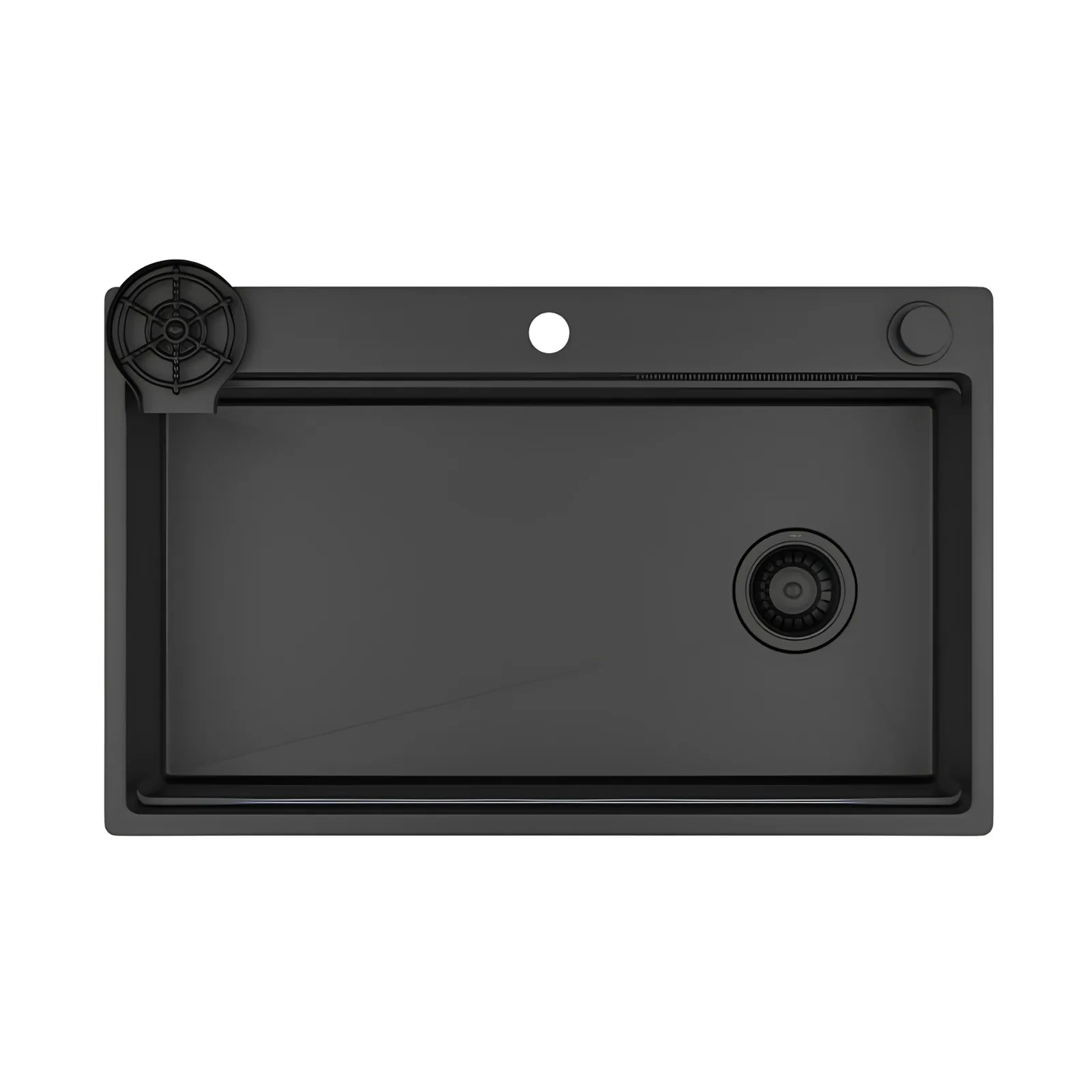 Cuba de Cozinha Retangular com Deck e Acessórios Black Matte Deca Workstation