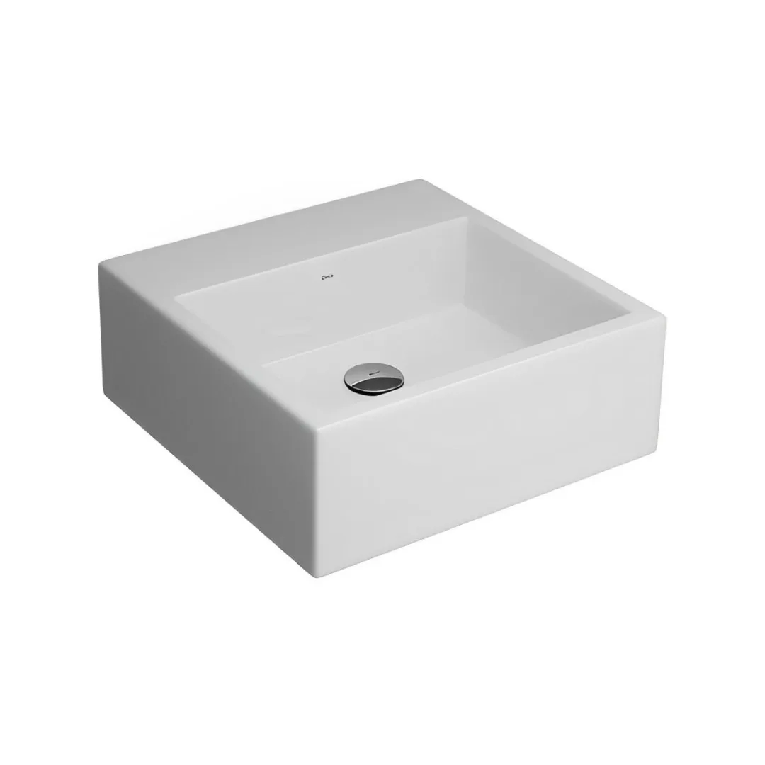 Cuba com Mesa Quadrada 41x41cm para Banheiro Branca Deca