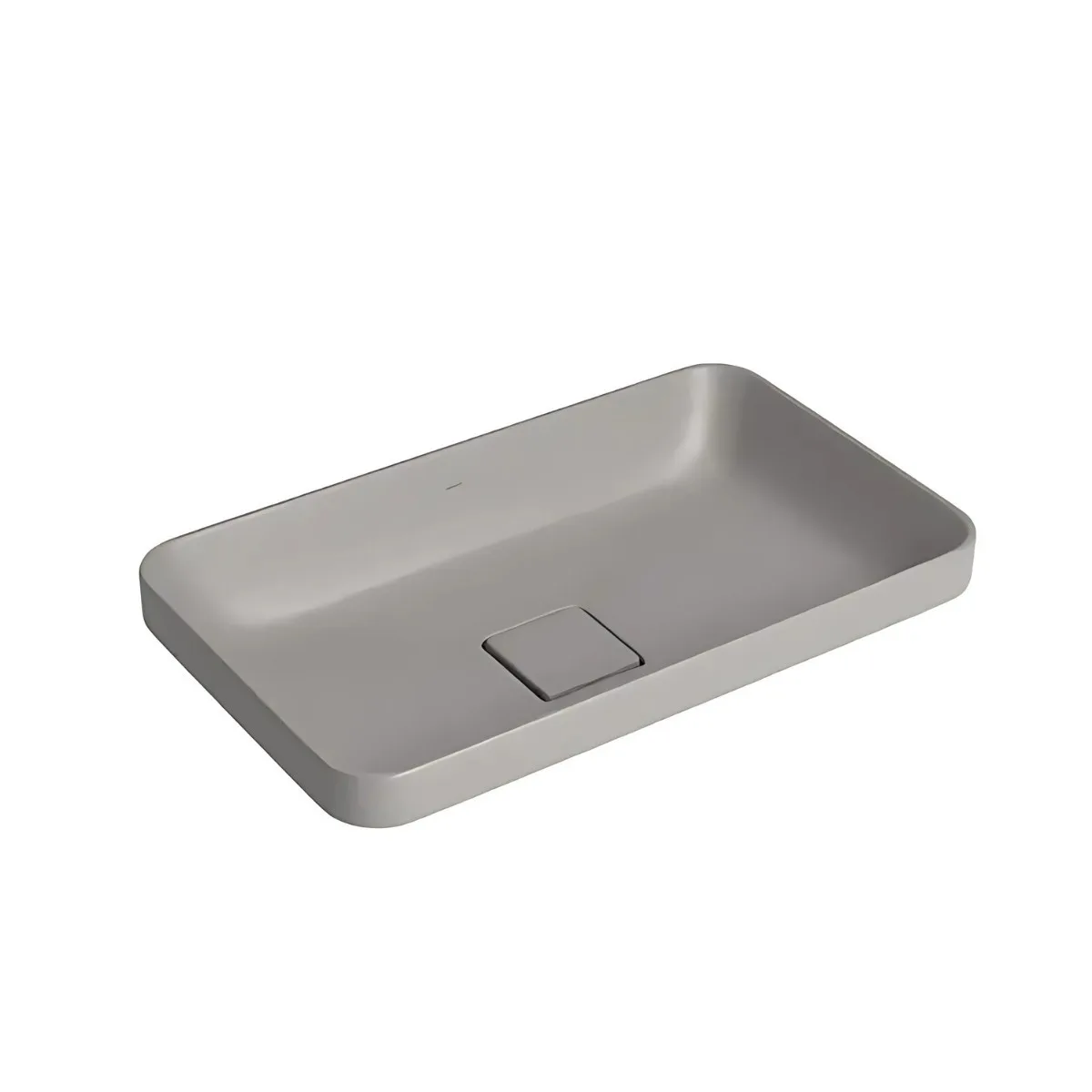 Cuba de Sobrepor para banheiro Retangular 50cm Soft Antracite Deca L.23050