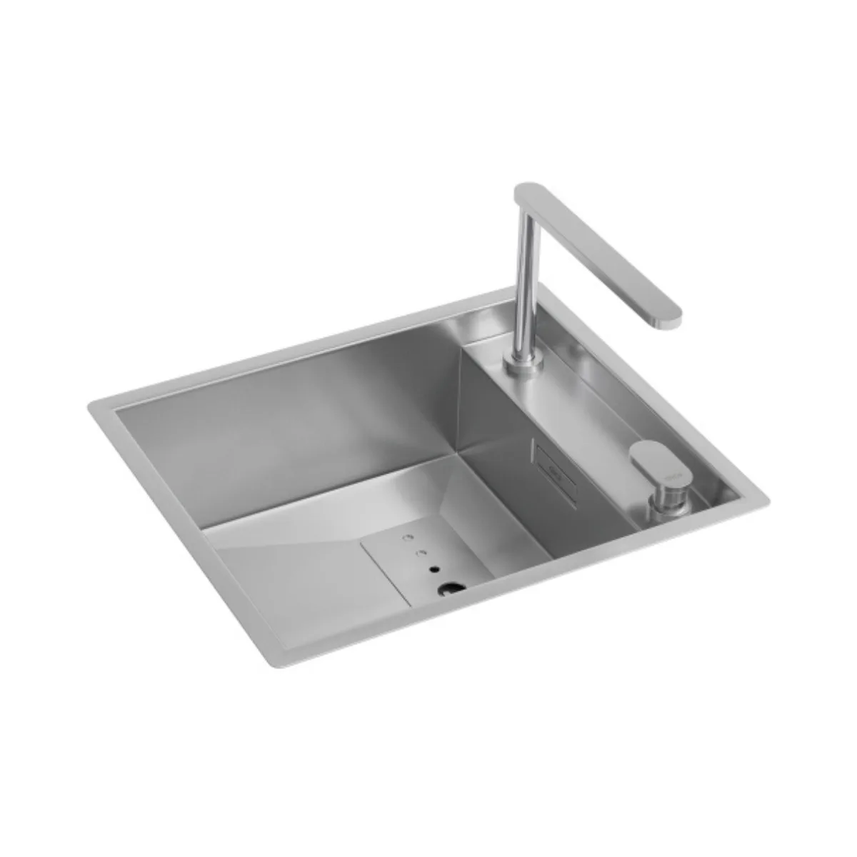 Cuba de Embutir/Sobrepor para Cozinha Retangular 52x44cm com Monocomando Retrátil Inox Deca Supra Hide