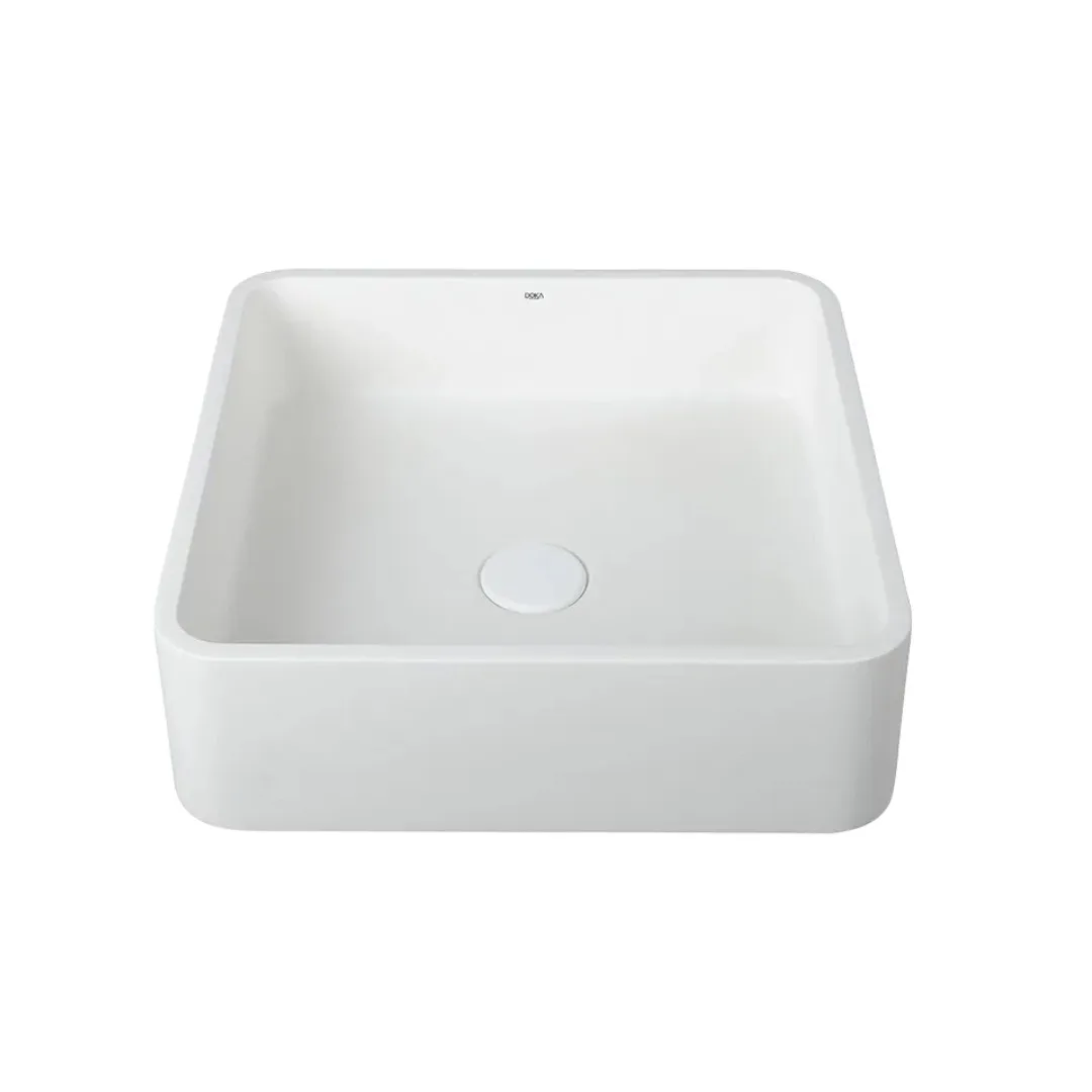 Cuba de Apoio Quadrada 39x39cm para Banheiro White Doka