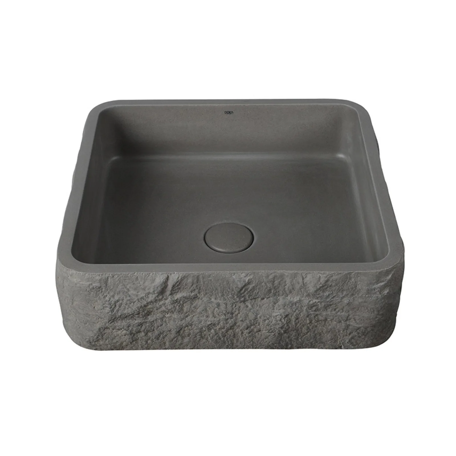 Cuba de Apoio Quadrada 40x40cm para Banheiro Moss Grey Terrazzo Doka GeoStone