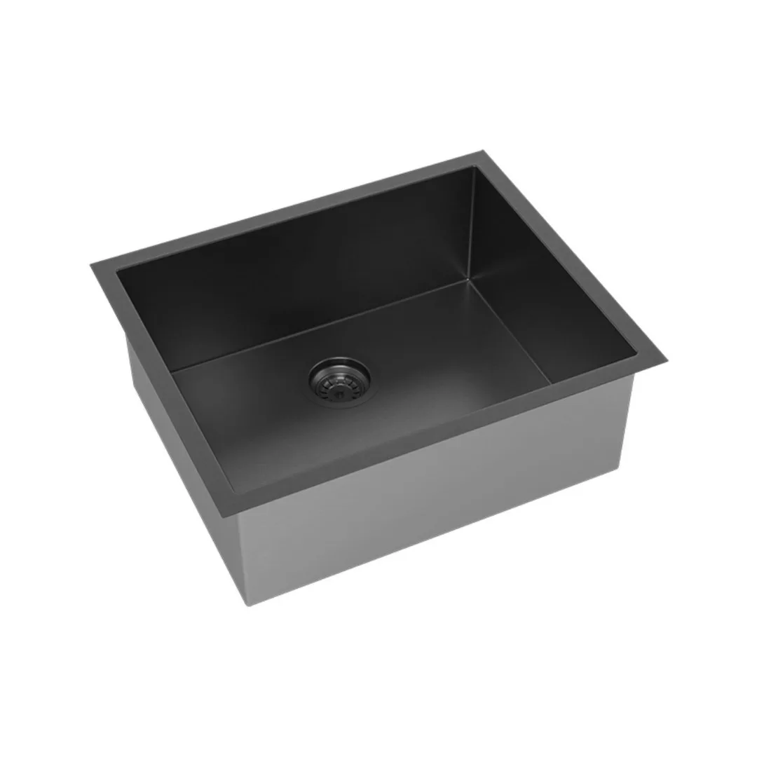 Cuba De Embutir Para Cozinha Black Matte 55x45 Debacco Primaccore 500 PVD Grey