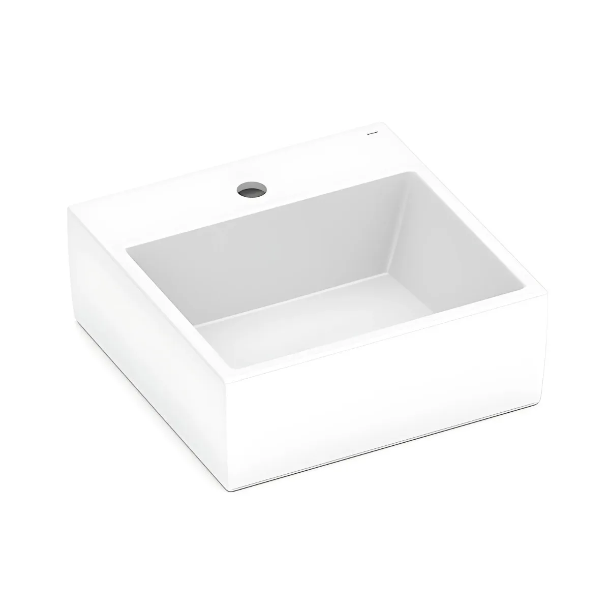 Cuba de Apoio para banheiro Quadrada 41x41cm com Mesa Branca Incepa Loft Q1