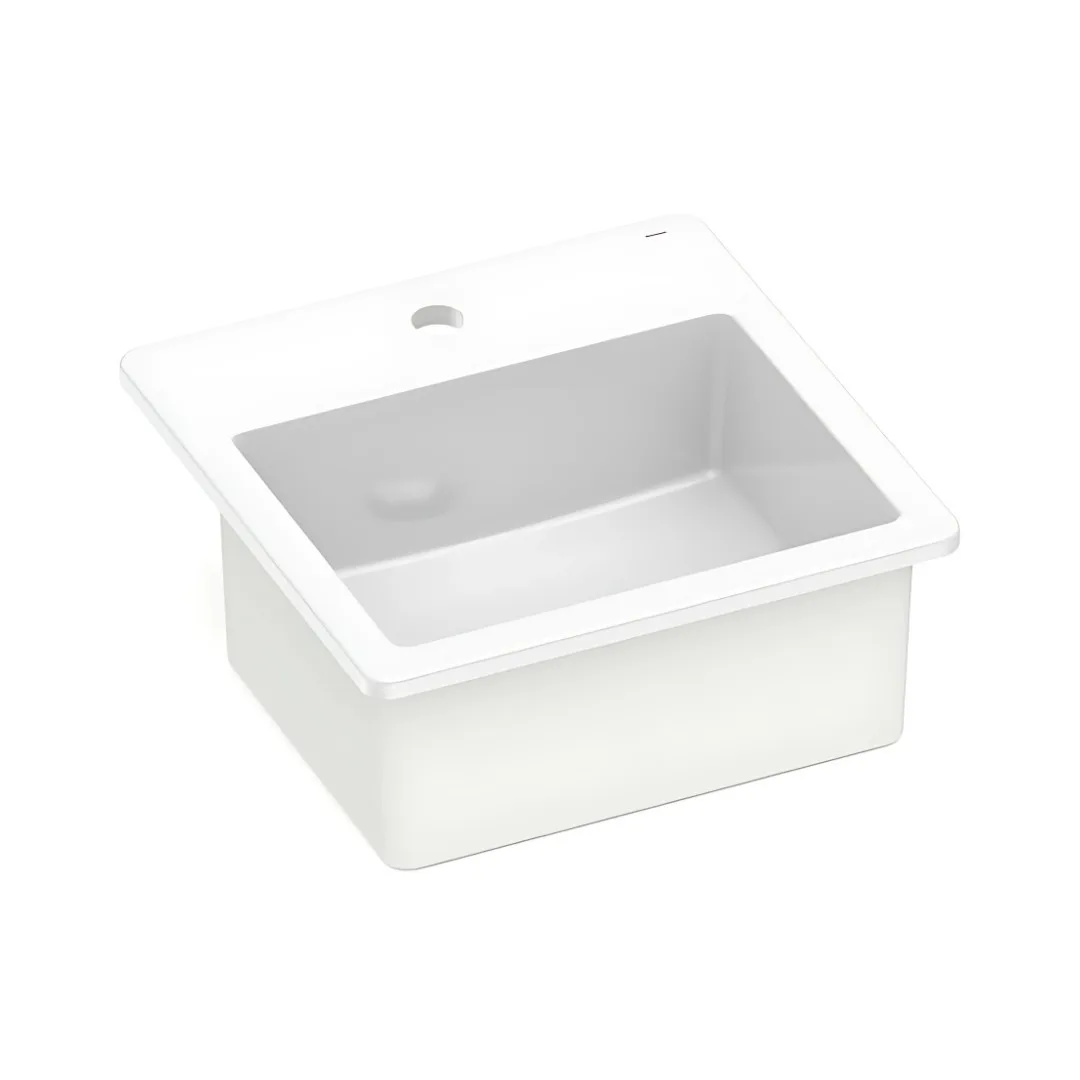 Cuba Quadrada De Sobrepor Com Mesa Para Banheiro Branca 42x42 Incepa Loft Q8