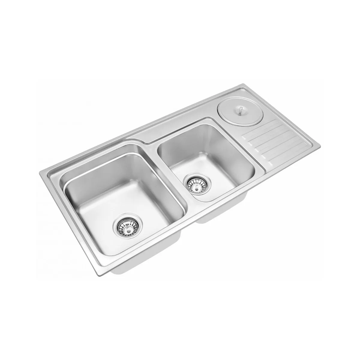 Cuba de Embutir Undermount Retangular com Mesa e Acessórios 920x450mm DeBacco Funzionale 229 Inox