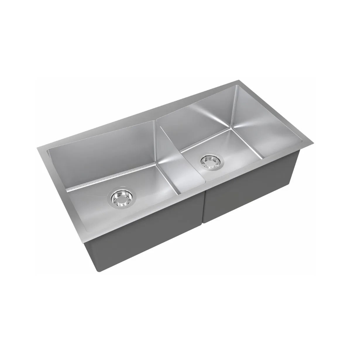 Cuba Inox Dupla Retangular de Embutir 86x45cm DeBacco Quadra Dupla AS