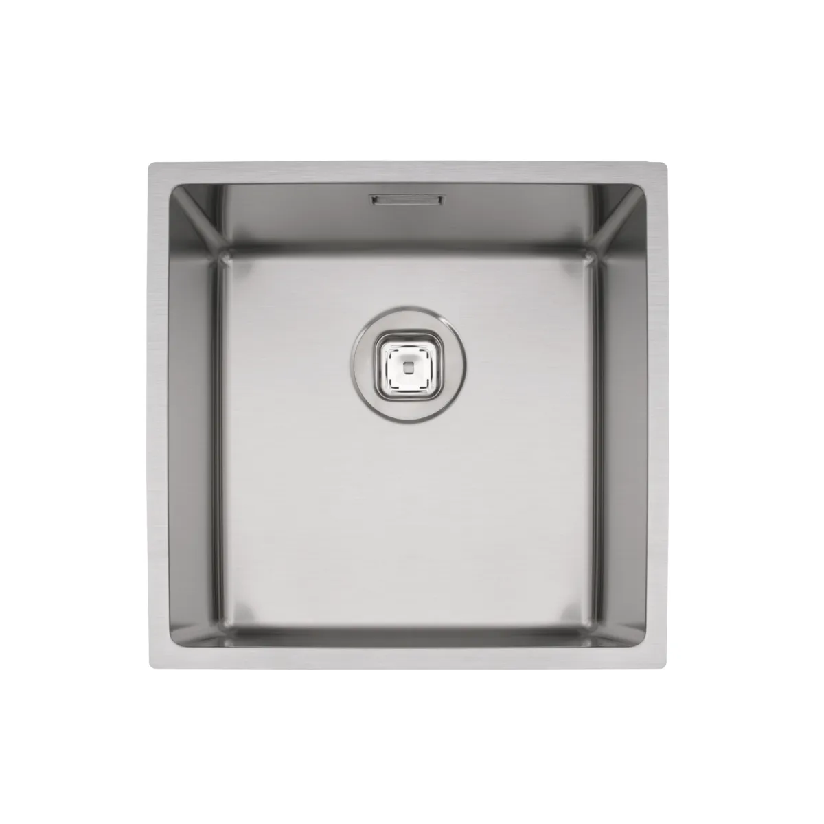 Cuba Inox Quadrada de Sobrepor para Cozinha 40x40cm Escovado com Válvula Tramontina Design Collection Quadrum 40