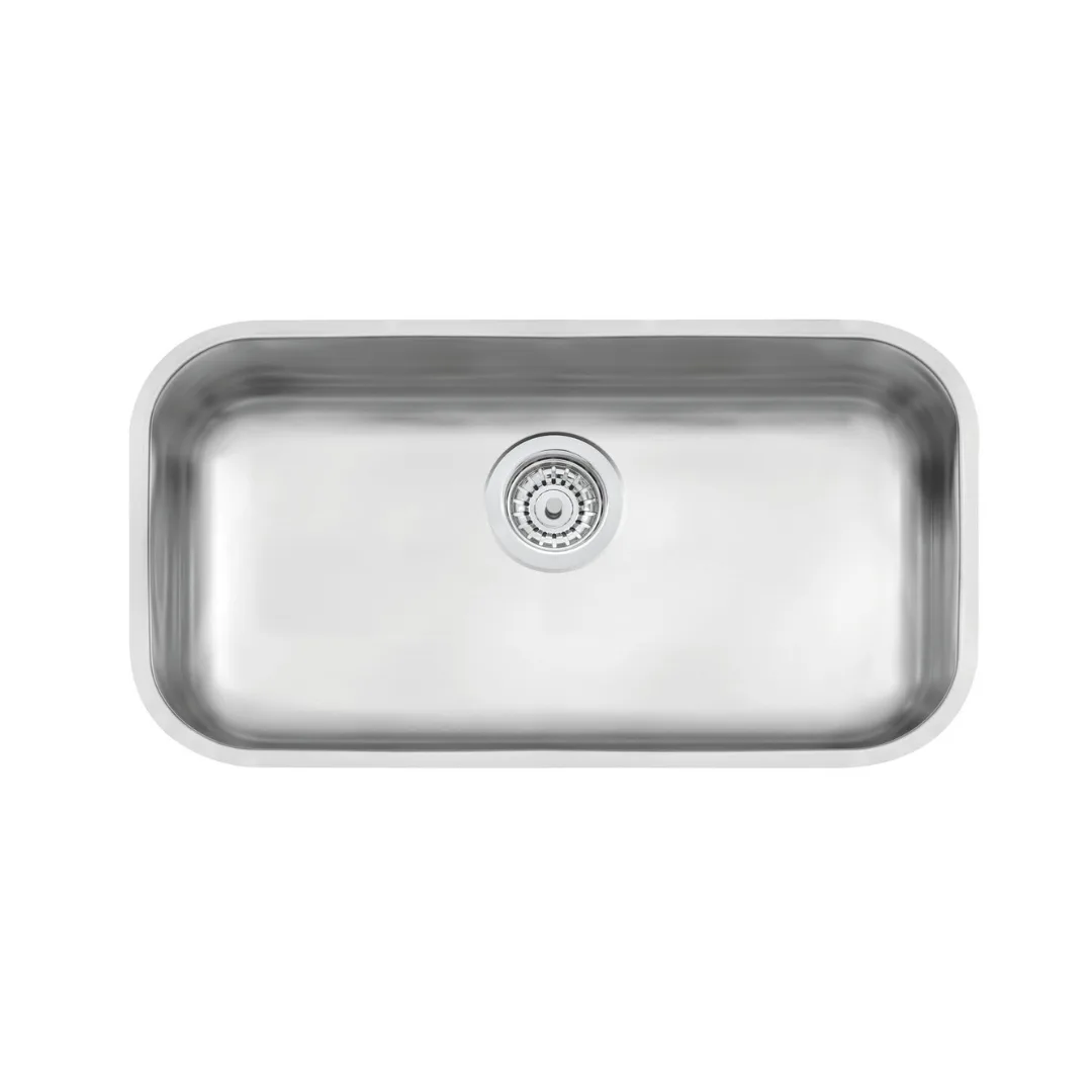 Cuba de embutir Tramontina Lavínia 56 BL em Aço Inox Escovado 56x34 cm com válvula de 4 1/2"