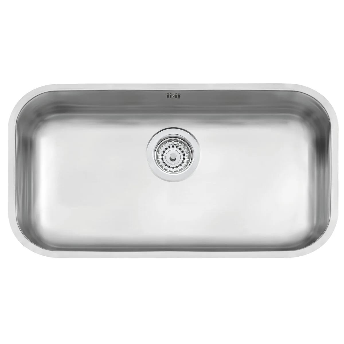 Cuba de embutir Tramontina Lavínia 56 BL em Aço Inox Escovado 56x34 cm com válvula de 4 1/2" com escape