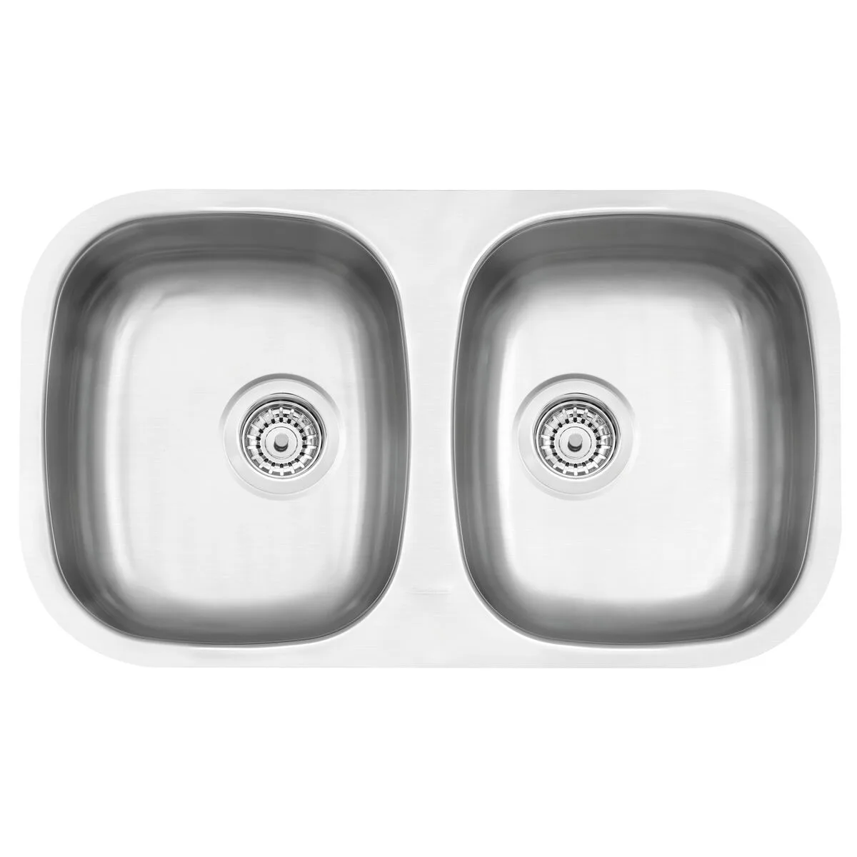 Cuba de embutir Tramontina Isis 2C 34 BL em Aço Inox Escovado 77x45 cm