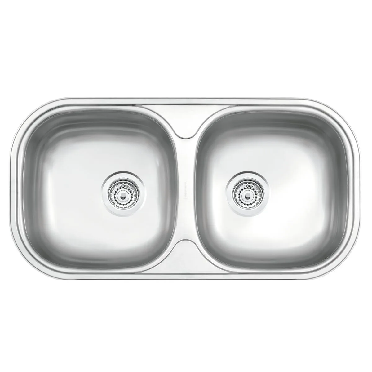 Cuba de embutir/sobrepor 2C 34 BS em Aço Inox Escovado 78x40 cm Tramontina Isis